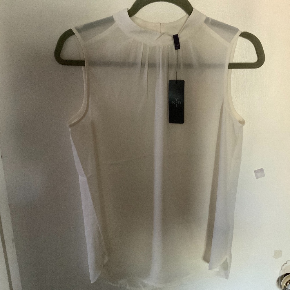 NWT NYDJ Vanilla Sheer Tank Petite Extra Small